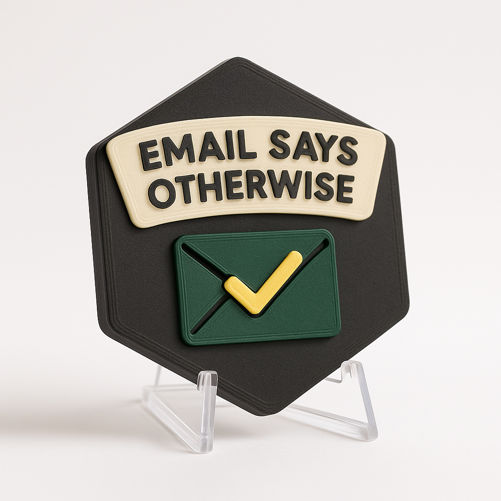 Email Says Otherwise