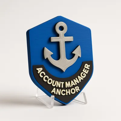 Account Manager Anchor magnetic 3D-printed achievement badge
