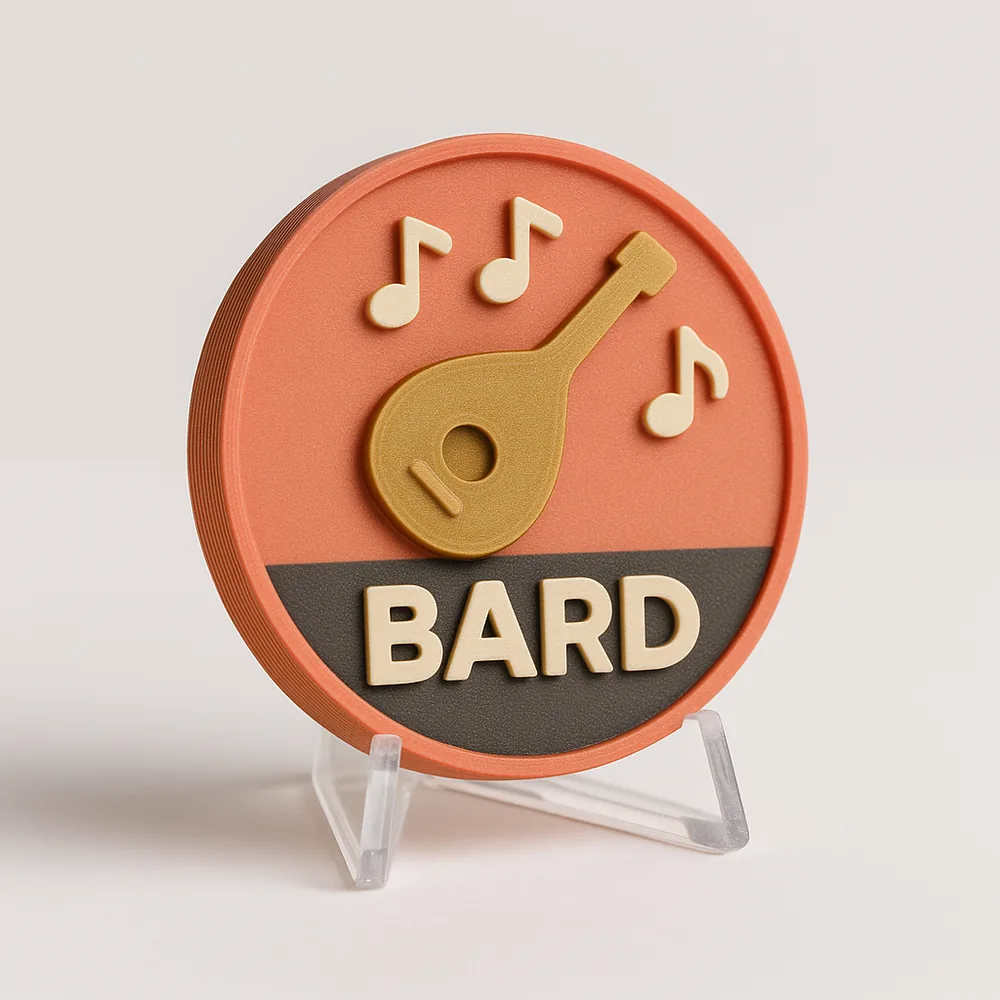 Bard magnetic 3D-printed achievement badge