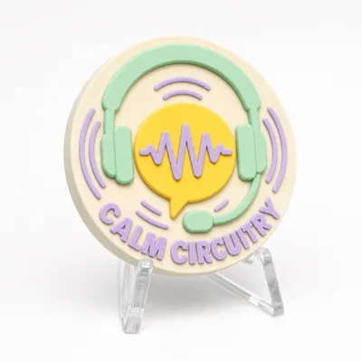 CALM CIRCUITRY magnetic 3D-printed achievement badge