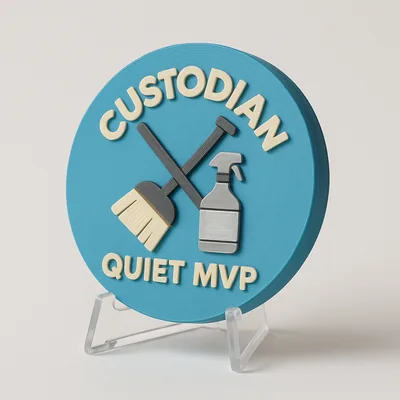 Custodian - Quiet MVP magnetic 3D-printed achievement badge