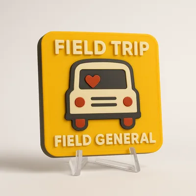 Field Trip Field General magnetic 3D-printed achievement badge