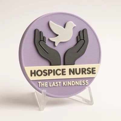 Hospice Nurse - The Last Kindness magnetic 3D-printed achievement badge