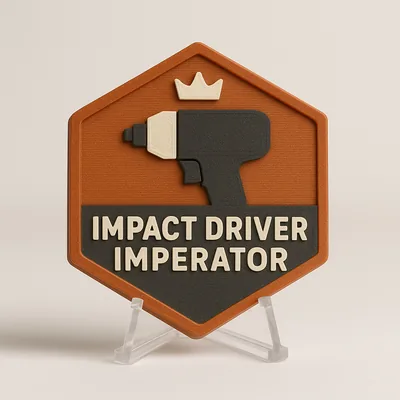 Impact Driver Imperator magnetic 3D-printed achievement badge