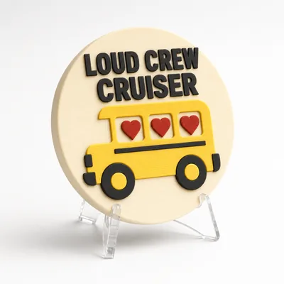 Loud Crew Cruiser magnetic 3D-printed achievement badge