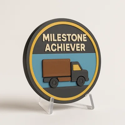 Milestone Achiever magnetic 3D-printed achievement badge