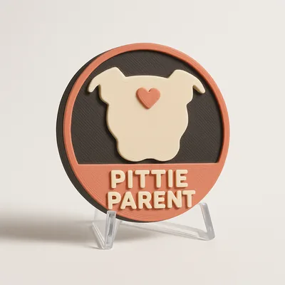 Pittie Parent magnetic 3D-printed achievement badge