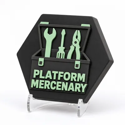 Platform Mercenary magnetic 3D-printed achievement badge