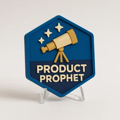 Product Prophet magnetic 3D-printed achievement badge