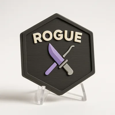 Rogue magnetic 3D-printed achievement badge