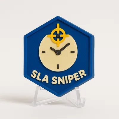 SLA Sniper magnetic 3D-printed achievement badge