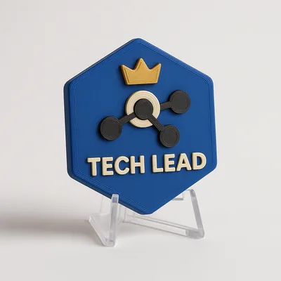 Tech Lead magnetic 3D-printed achievement badge